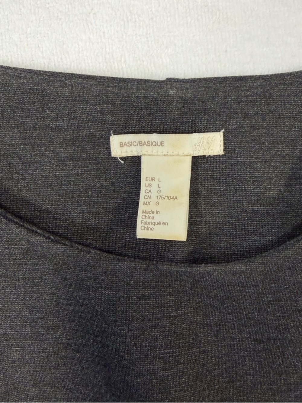 H&M Grey Long Sleeve Shift Dress Minimalist PocketWorkwear Size L - Picture 3 of 5
